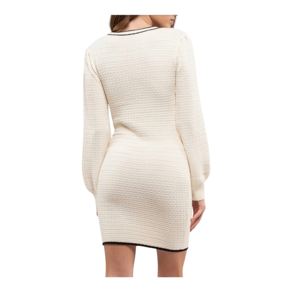 NWOT August Sky [S] Long Sleeve Sweater Minidress - Picture 5 of 8